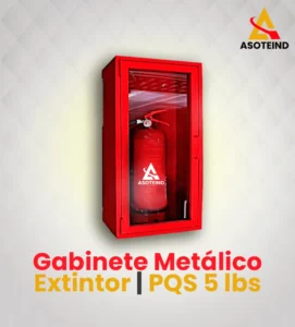 Gabinete metálico extintor PQS 5 LBS