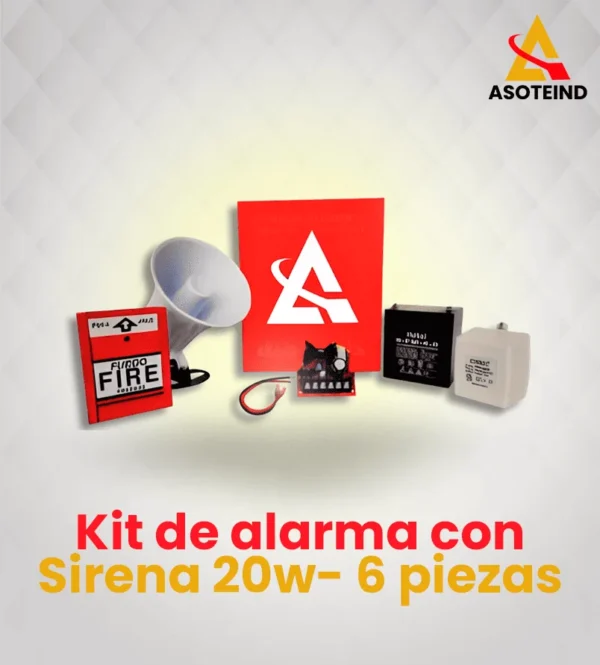 kit de alarmas con sirena 20w